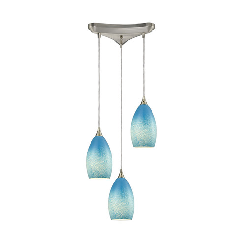 Earth Three Light Pendant in Satin Nickel (45|10510/3SKY)