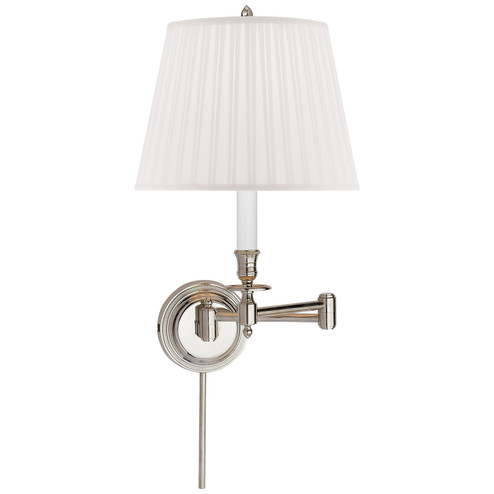 Candle Stick One Light Swing Arm Wall Lamp in Polished Nickel (268|S 2010PN-S)