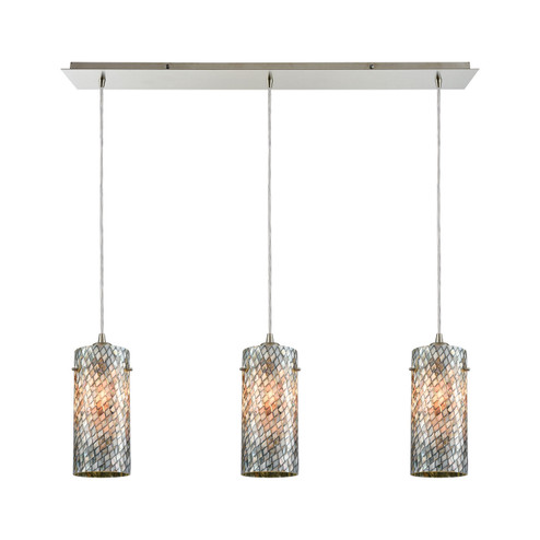 Capri Three Light Pendant in Satin Nickel (45|10447/3LP)