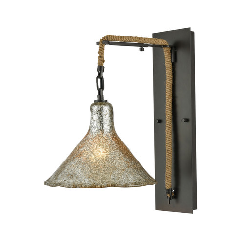 Hand Formed Glass One Light Wall Sconce in Oil Rubbed Bronze (45|10436/1SCN)