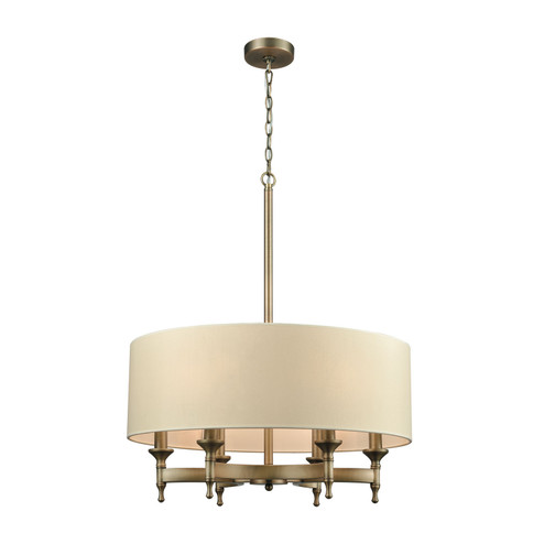 Pembroke Six Light Chandelier in Brushed Antique Brass (45|10264/6)