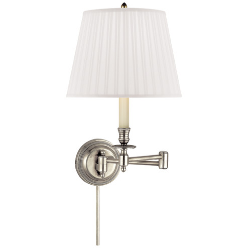 Candle Stick One Light Swing Arm Wall Lamp in Antique Nickel (268|S 2010AN-S)