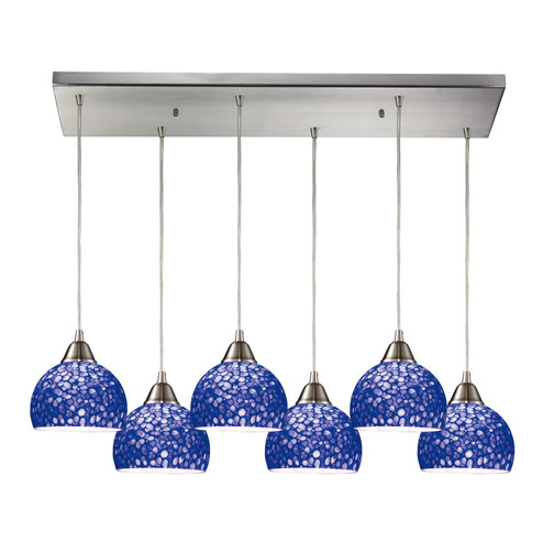 Cira Six Light Pendant in Satin Nickel (45|10143/6RC-PB)