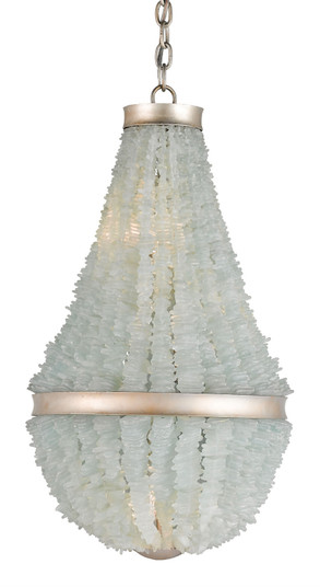 Platea Three Light Chandelier in Contemporary Silver Leaf/Seaglass (142|9966)