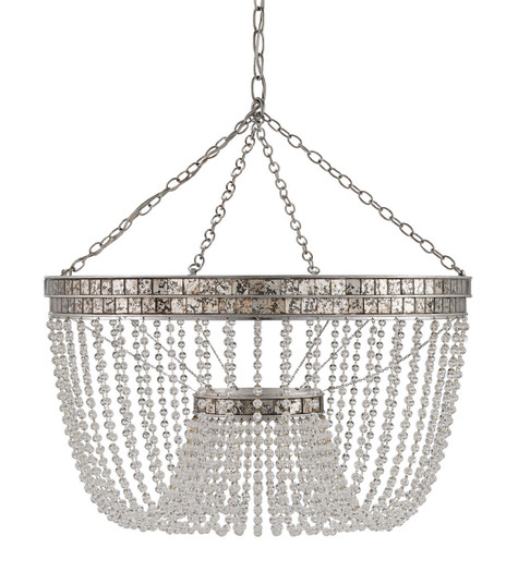 Highbrow Eight Light Chandelier in Contemporary Silver Leaf/Distressed Silver Leaf/Clear (142|9685)