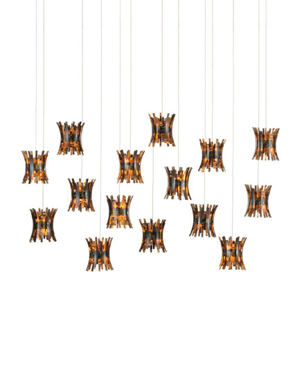 Alsop 15 Light Pendant in Brown/Black/Natural/Silver (142|9000-1044)