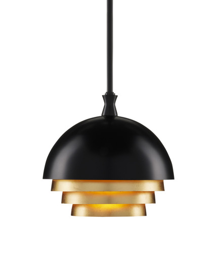 Salviati Collection One Light Pendant in Black/Gold Leaf (142|9000-0953)