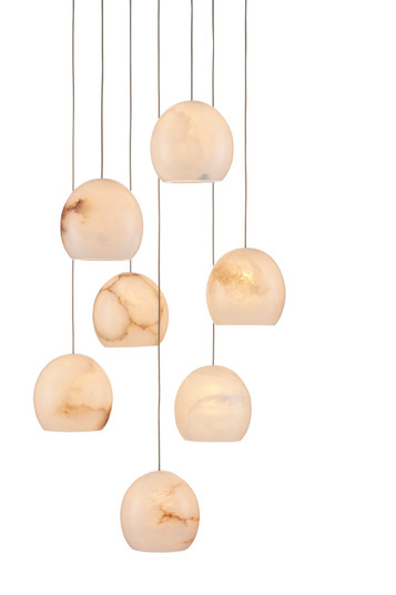 Lazio Seven Light Pendant in White/Silver (142|9000-0897)