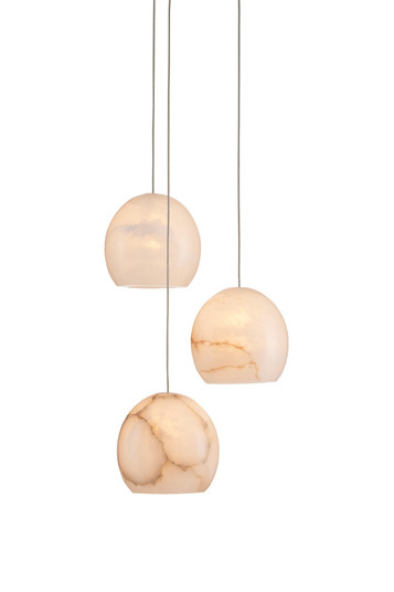 Lazio Three Light Pendant in White/Silver (142|9000-0896)