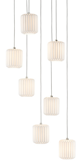 Dove Seven Light Pendant in White/Silver (142|9000-0711)