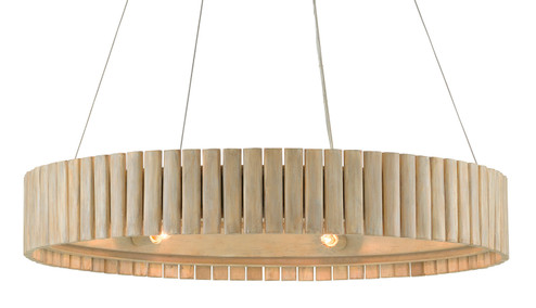 Tetterby Six Light Chandelier in Light Taupe/Smokewood (142|9000-0646)