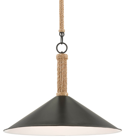 Ocracoke One Light Pendant in Blacksmith/Sugar White/Natural (142|9000-0639)