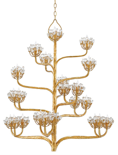 Agave Americana 22 Light Chandelier in Clear/Dark Contemporary Gold Leaf (142|9000-0157)