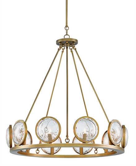 MarjieScope Ten Light Chandelier in Antique Brass/Clear (142|9000-0119)