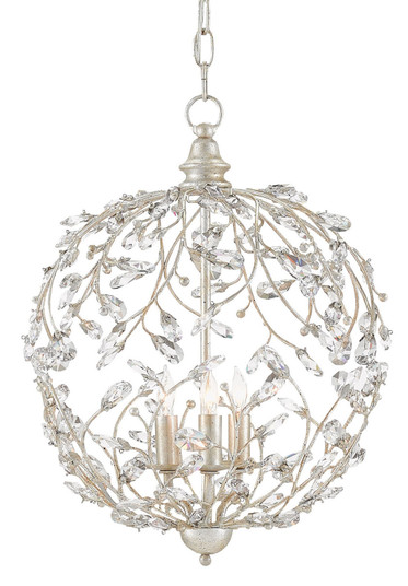 Crystal Three Light Chandelier in Silver Granello (142|9000-0076)