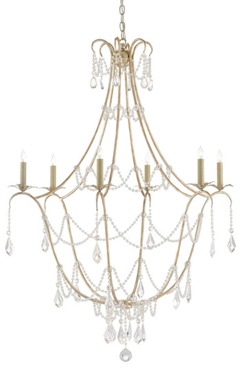 Lillian August Six Light Chandelier in Silver Granello (142|9000-0067)