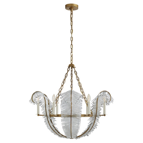 Calais Six Light Chandelier in Gilded Iron (268|NW 5051GI)