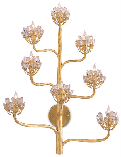 Agave Americana Eight Light Wall Sconce in Clear/Dark Contemporary Gold Leaf (142|5000-0058)