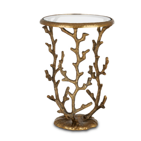 Coral Brass Accent Table Accent Table in Antique Brass (142|4000-0141)