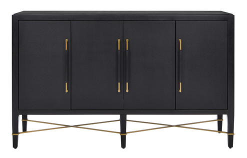 Verona Sideboard in Black/Natural/Champagne (142|3000-0037)