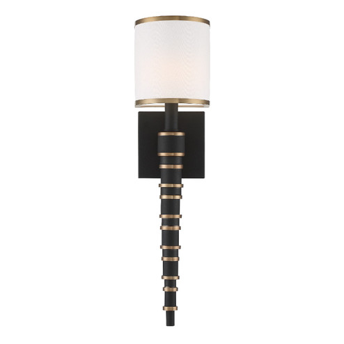 Sloane One Light Wall Sconce in Vibrant Gold / Black Forged (60|SLO-A3601-VG-BF)