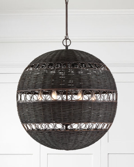 Remy Six Light Chandelier in Forged Bronze (60|REM-A5036-FB)