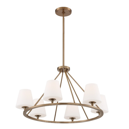 Keenan Six Light Chandelier in Vibrant Gold (60|KEE-A3006-VG)