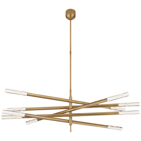 Rousseau LED Chandelier in Antique-Burnished Brass (268|KW 5587AB-SG)