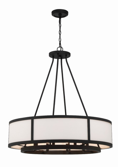 Bryant Eight Light Chandelier in Black Forged (60|BRY-8008-BF)