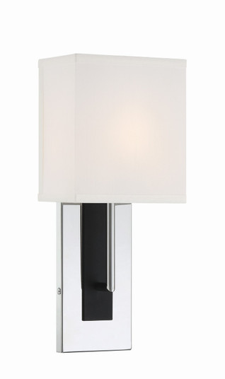 Brent One Light Wall Sconce in Polished Nickel + Black Forged (60|BRE-A3631-PN-BF)
