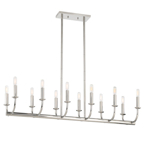 Bailey 12 Light Chandelier in Polished Nickel (60|BAI-A2112-PN)