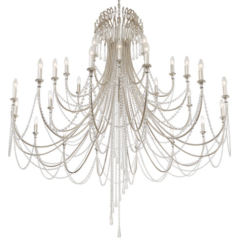 Arcadia 28 Light Chandelier in Antique Silver (60|ARC-1929-SA-CL-MWP)