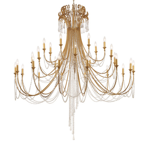 Arcadia 28 Light Chandelier in Antique Gold (60|ARC-1929-GA-CL-MWP)