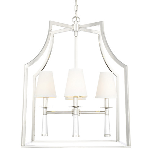 Baxter Four Light Chandelier in Polished Nickel (60|8864-PN)