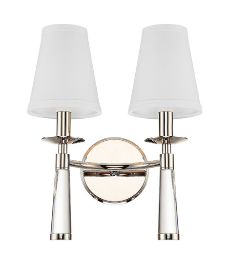 Baxter Two Light Wall Sconce in Polished Nickel (60|8862-PN)