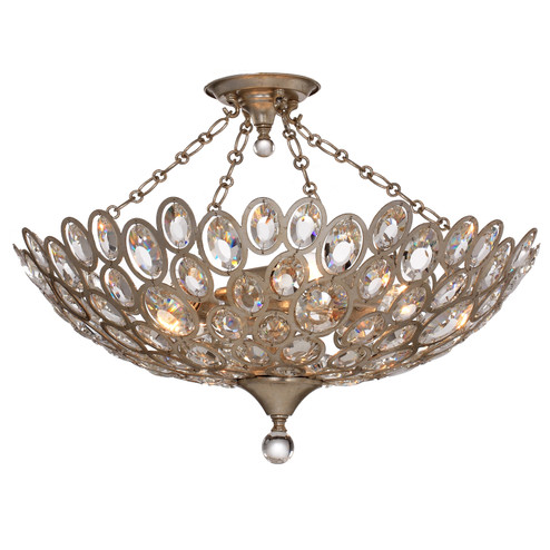 Sterling Five Light Semi Flush Mount in Distressed Twilight (60|7587-DT_CEILING)