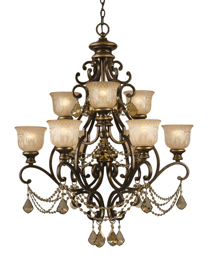 Norwalk Nine Light Chandelier in Bronze Umber (60|7509-BU-GT-S)