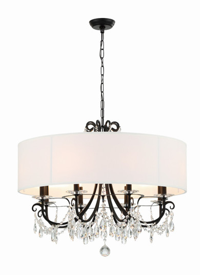 Othello Eight Light Chandelier in Matte Black (60|6628-MK-CL-MWP)
