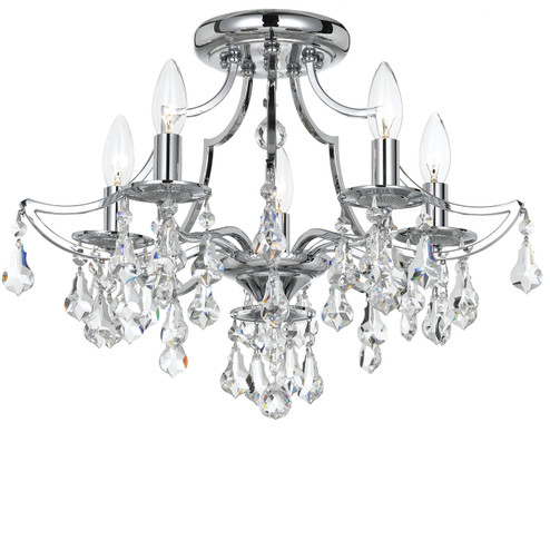 Cedar Five Light Semi Flush Mount in Polished Chrome (60|5930-CH-CL-S)