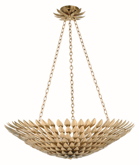 Broche Eight Light Chandelier in Antique Gold (60|519-GA)
