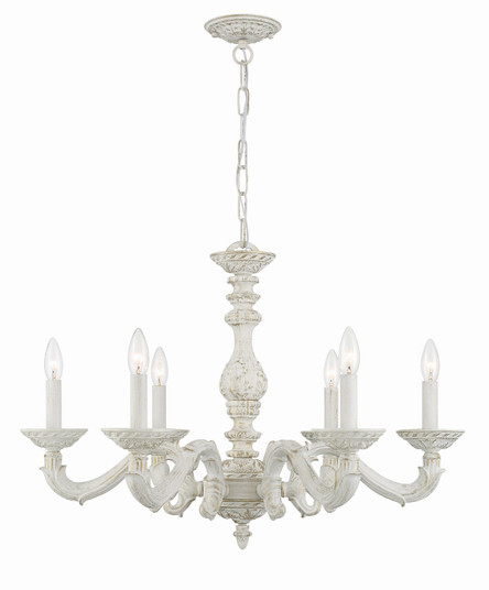 Paris Market Six Light Chandelier in Antique White (60|5126-AW)