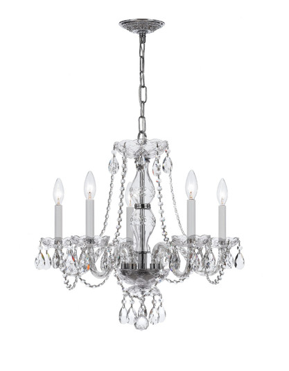 Traditional Crystal Five Light Chandelier in Polished Chrome (60|5085-CH-CL-MWP)