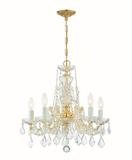 Maria Theresa Five Light Mini Chandelier in Gold (60|4476-GD-CL-MWP) Maria Theresa Five Light Mini Chandelier in Gold (60|4476-GD-CL-MWP)