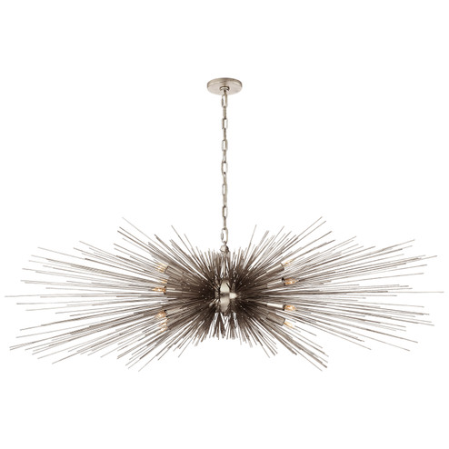 Strada 16 Light Chandelier in Burnished Silver Leaf (268|KW 5182BSL)