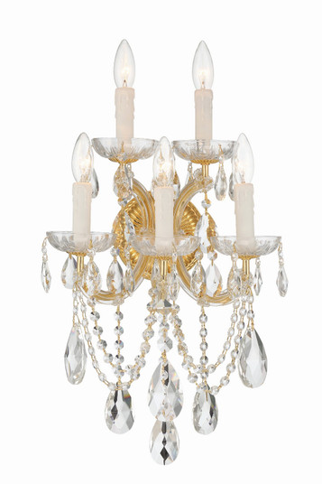 Maria Theresa Five Light Wall Sconce in Gold (60|4425-GD-CL-S)