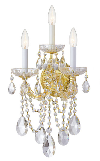 Maria Theresa Three Light Wall Sconce in Gold (60|4423-GD-CL-MWP)