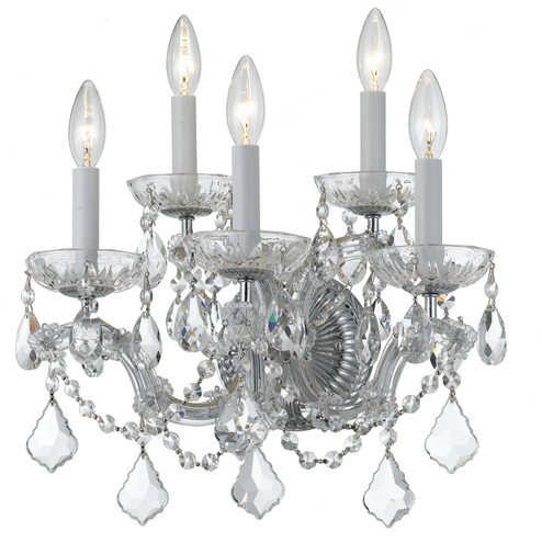 Maria Theresa Five Light Wall Sconce in Polished Chrome (60|4404-CH-CL-MWP)