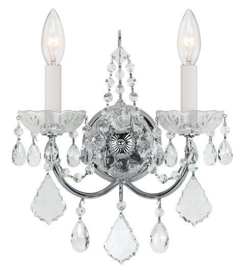 Imperial Two Light Wall Sconce in Polished Chrome (60|3222-CH-CL-SAQ)