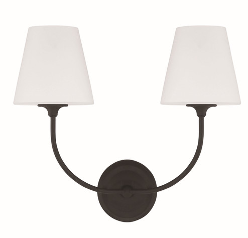 Sylvan Two Light Wall Sconce in Black Forged (60|2442-OP-BF)