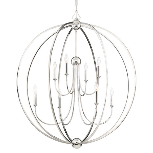 Sylvan Eight Light Chandelier in Polished Nickel (60|2246-PN_NOSHADE)